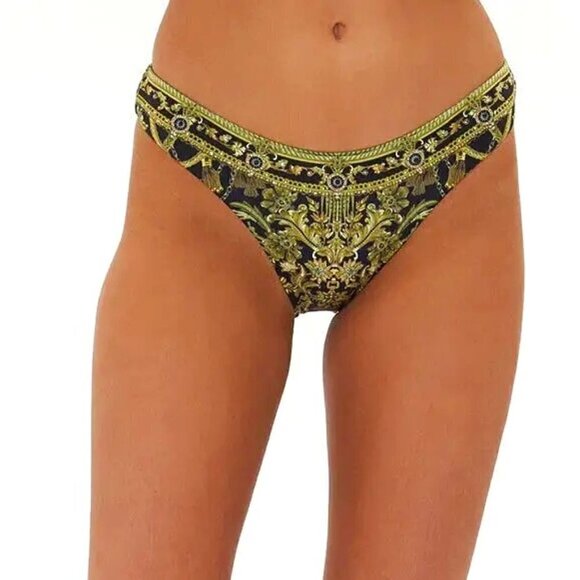 Camilla "The Night Is Noir" Wide-Side High-Leg Bikini Bottom - Picture 1 of 6